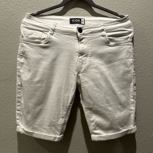 Icon Amsterdam White Skinny fit Jean Shorts